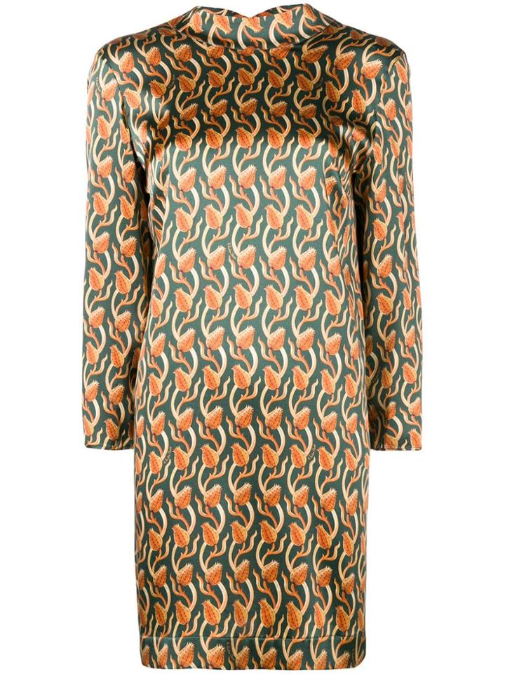 L'autre Chose Patterned Shirt Dress - Green