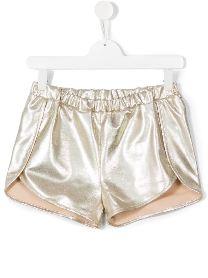 Andorine Teen Shiny Running Shorts - Nude & Neutrals