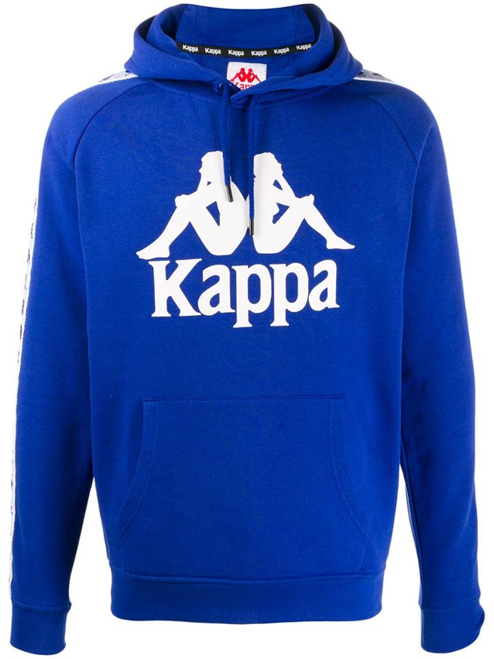 Kappa Logo Drawstring Hoodie - Blue