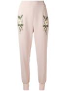 Stella Mccartney Floral Cuffed Trousers, Women's, Size: 42, Nude/neutrals, Viscose/acetate/spandex/elastane/cotton