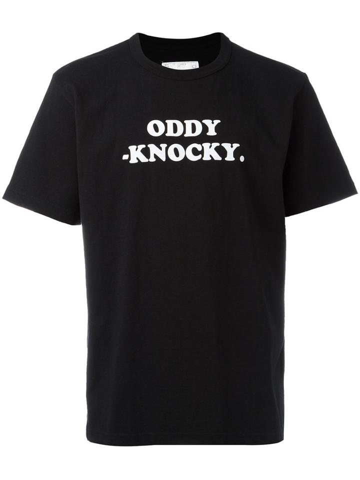 Sacai Oddy Knocky T-shirt, Men's, Size: 4, Black, Cotton