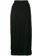 Paco Rabanne Stretch Front Slit Skirt - Black