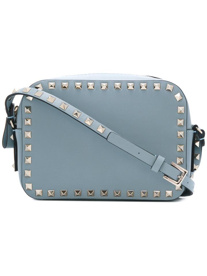 Valentino - Valentino Garavani Rockstud Crossbody Bag - Women - Calf Leather - One Size, Blue, Calf Leather