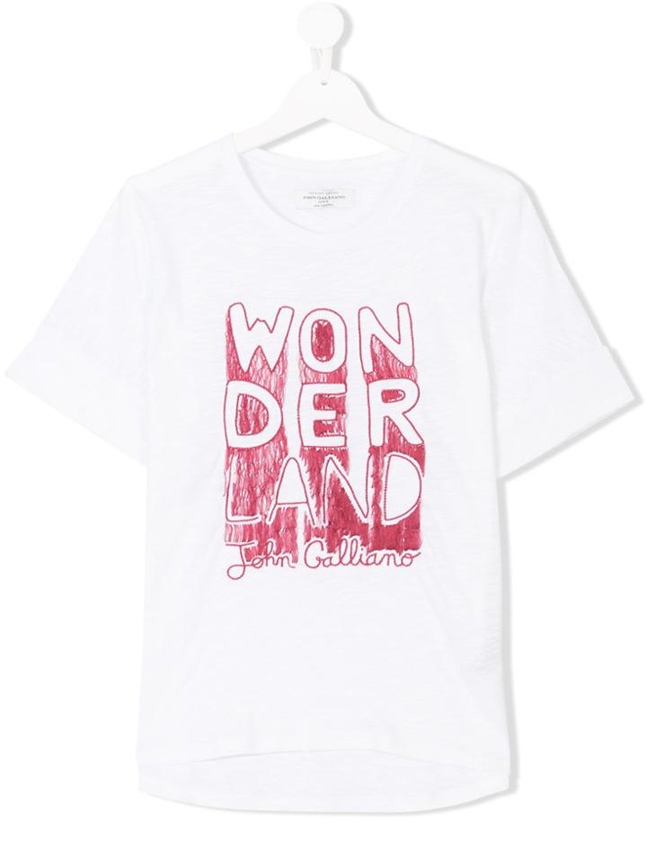 John Galliano Kids Teen Wonder Print T-shirt - White