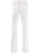 Balenciaga Distressed Straight Fit Jeans - White