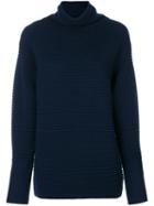 Victoria Beckham - Ribbed Turtleneck Sweater - Women - Wool - Ii, Blue, Wool