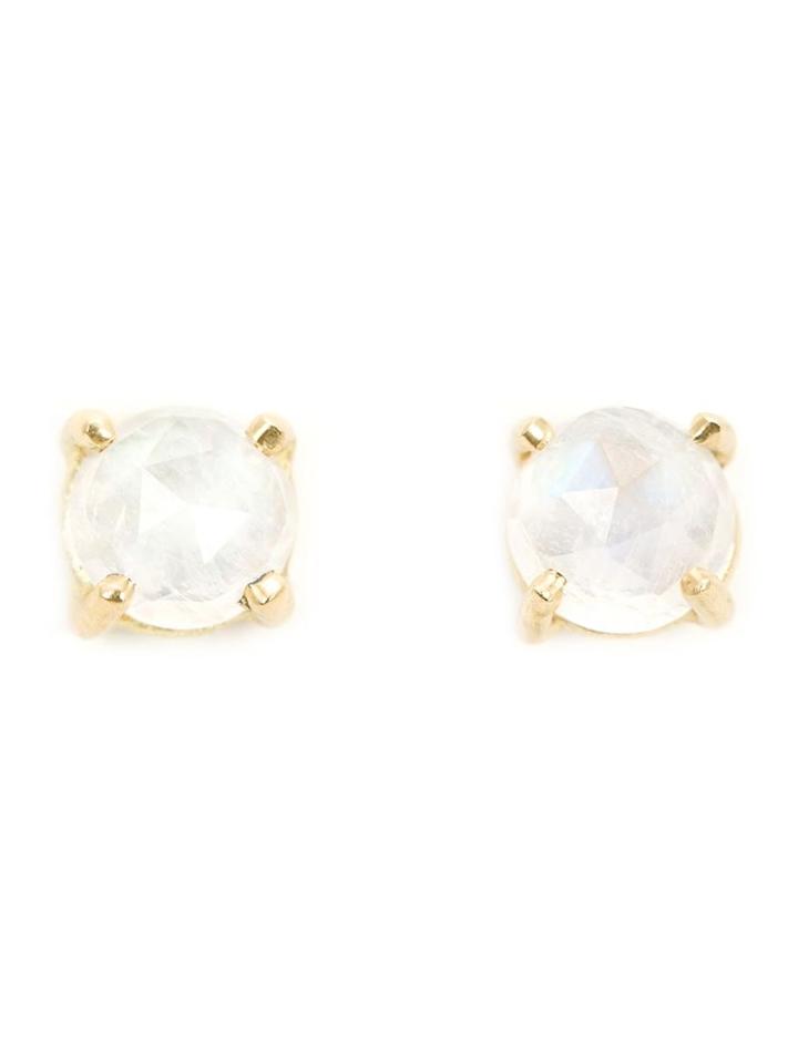 Irene Neuwirth Moonstone Stud Earrings, Women's, White, 18kt Gold/moon Stone
