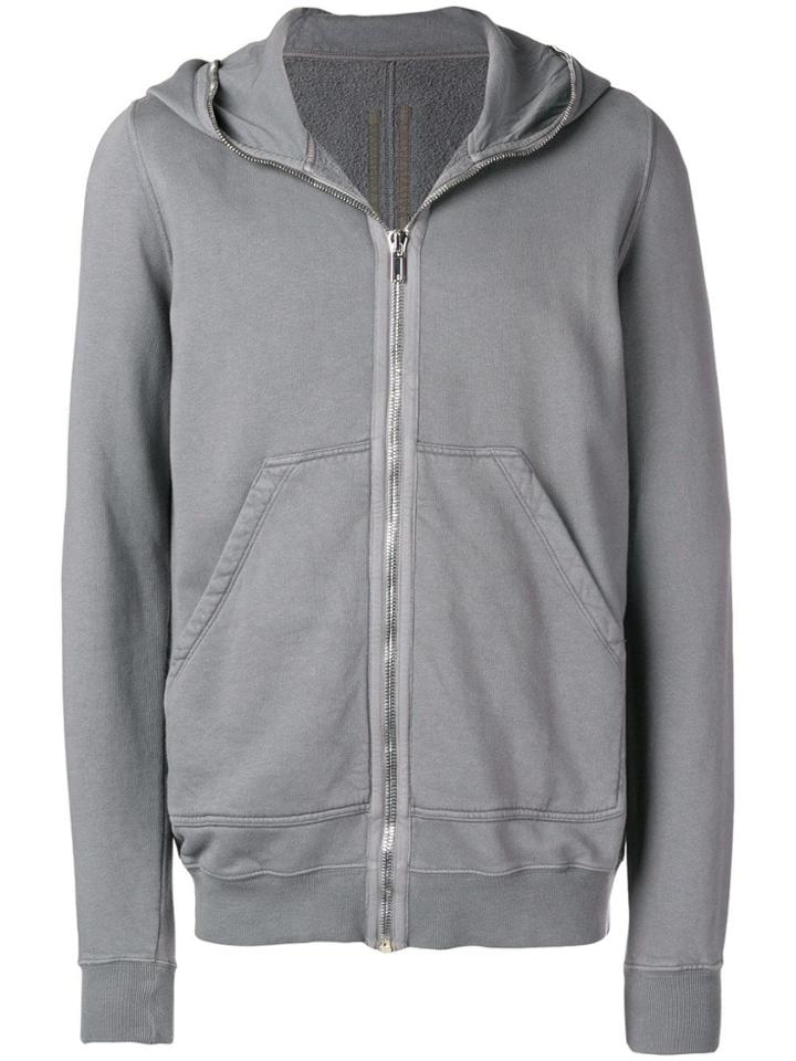 Rick Owens Drkshdw Longline Zip Front Hoodie - Blue