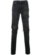 Amiri Ripped Slim Fit Jeans - Black