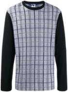 Junya Watanabe Man Check Print Sweatshirt - Grey