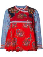 Ulla Johnson Floral Print Wrap Jacket, Women's, Size: 4, Red, Cotton/linen/flax