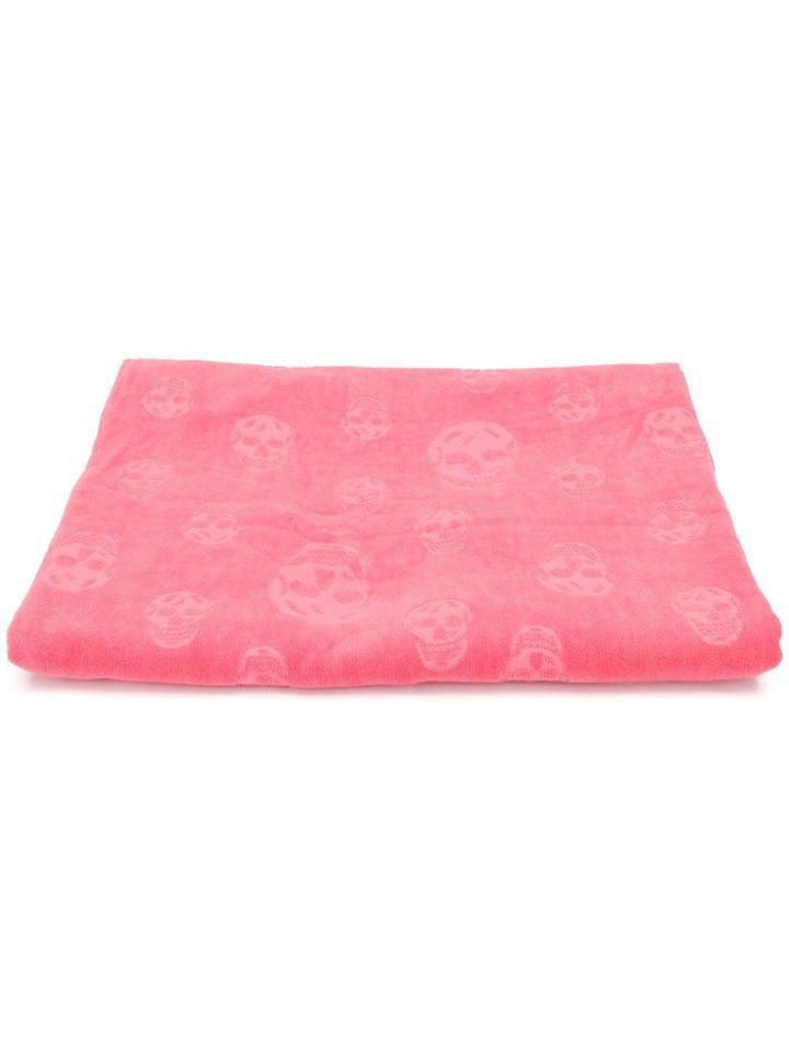Alexander Mcqueen Skull Motif Towel - Pink
