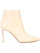 Francesco Russo Pointed Ankle Boots - Nude & Neutrals