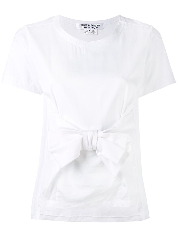 Comme Des Garçons Comme Des Garçons - Bow Front T-shirt - Women - Cotton - M, White, Cotton
