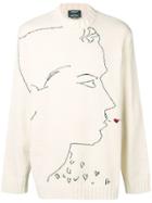 Calvin Klein 205w39nyc Profile Print Knit Sweater - Neutrals