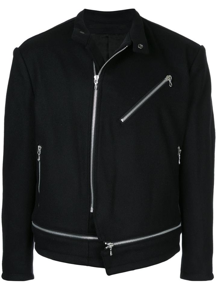 Julius Zipped Biker Jacket - Black