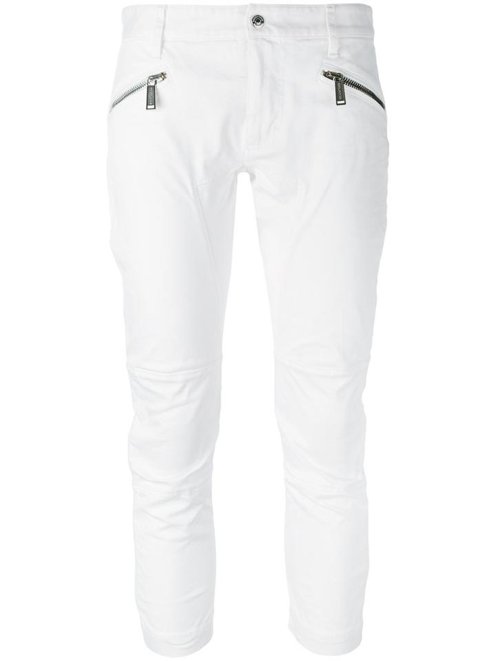 Dsquared2 - Zipped Trousers - Women - Cotton/spandex/elastane - 38, White, Cotton/spandex/elastane