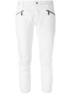 Dsquared2 - Zipped Trousers - Women - Cotton/spandex/elastane - 38, White, Cotton/spandex/elastane