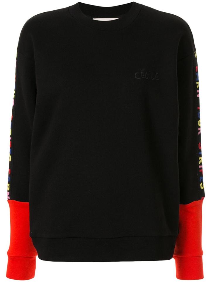 Être Cécile Earn Your Stripes Sweatshirt - Black