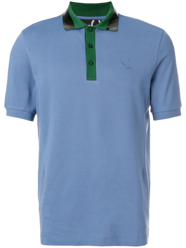 Raf Simons X Fred Perry Tape Collar Pk Shirt - Blue