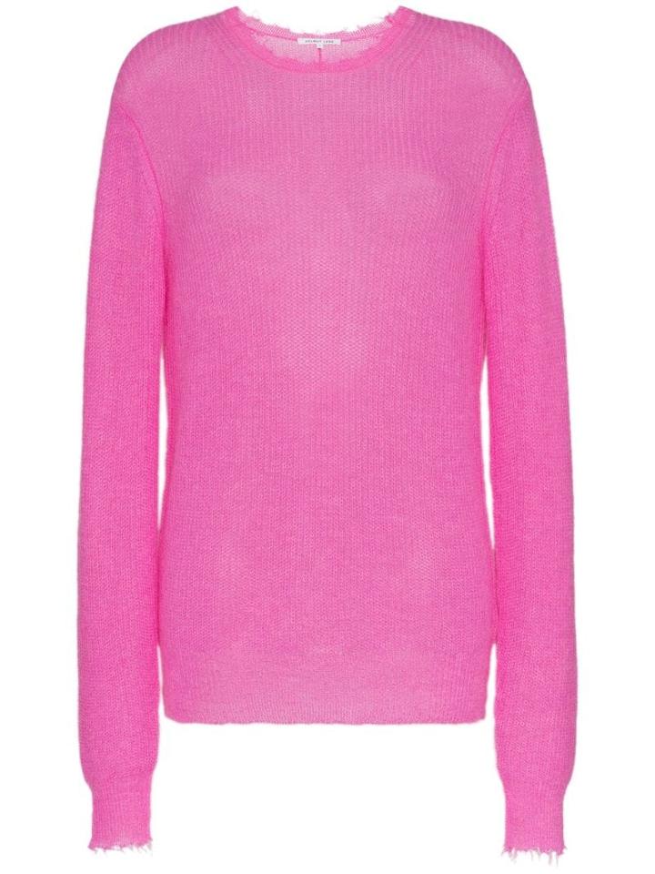 Helmut Lang Feather Weight Mohair Jumper - Pink