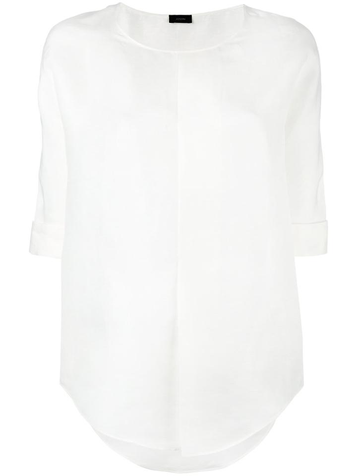 Joseph Collarless Shirt, Women's, Size: 38, White, Linen/flax/silk
