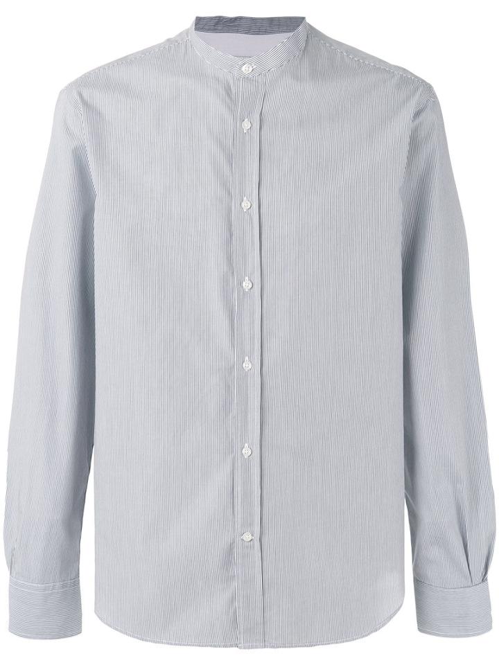Officine Generale - Band Collar Shirt - Men - Cotton - S, White, Cotton
