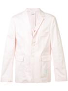 Thom Browne Patch Detail Blazer, Men's, Size: 2, Pink/purple, Cotton