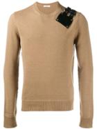 Valentino Buckled Strap Jumper, Men's, Size: Large, Nude/neutrals, Cashmere/leather