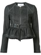 Derek Lam 10 Crosby - Belted Denim Jacket - Women - Cotton/polyester/spandex/elastane - 0, Blue, Cotton/polyester/spandex/elastane