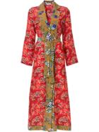 Anjuna Printed Kimono Dress - Red
