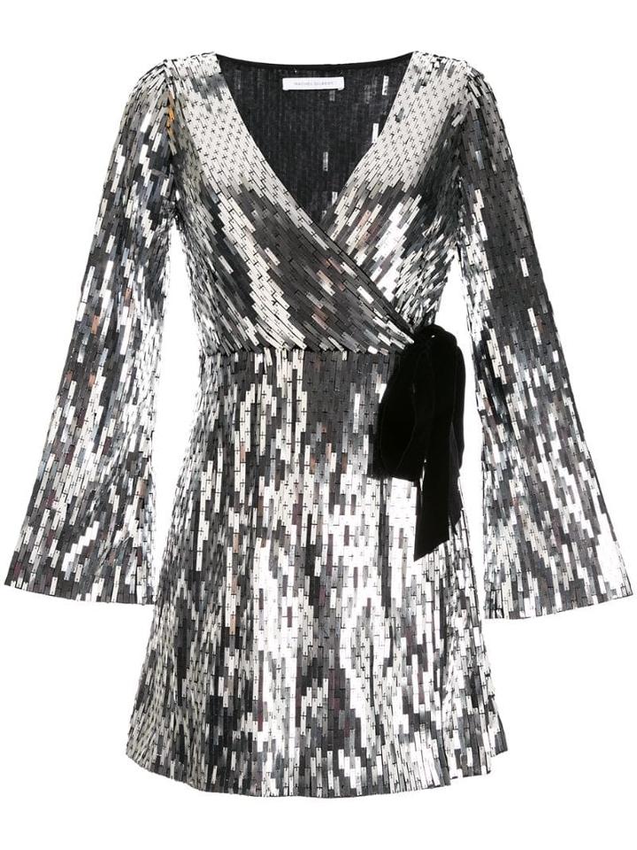 Rachel Gilbert Lilika Sequin Mini Dress - Silver