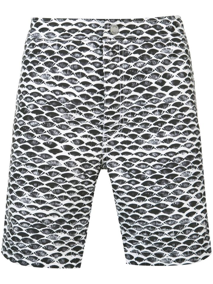Onia - Scale Stamp Calder 7.5 Trunks - Men - Polyester - 31, White, Polyester