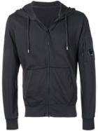 Cp Company Lens Zipped Hoodie - Black