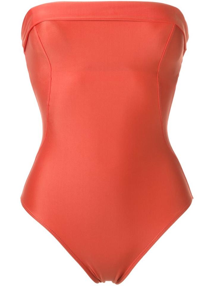 Lygia & Nanny Strapless Swimsuit, Women's, Size: 40, Yellow/orange, Polyamide/spandex/elastane