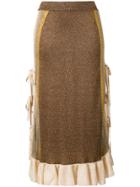 Marco De Vincenzo Stripe Detail Skirt - Nude & Neutrals