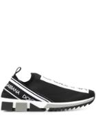 Dolce & Gabbana Slip-on Logo Sneakers - Black