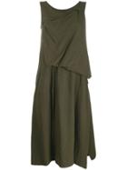 Yohji Yamamoto Draped Detail Dress - Green