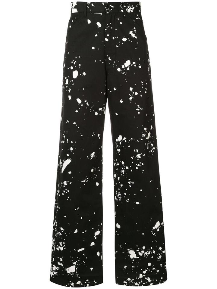 Oamc Paint Splatter Effect Trousers - Black