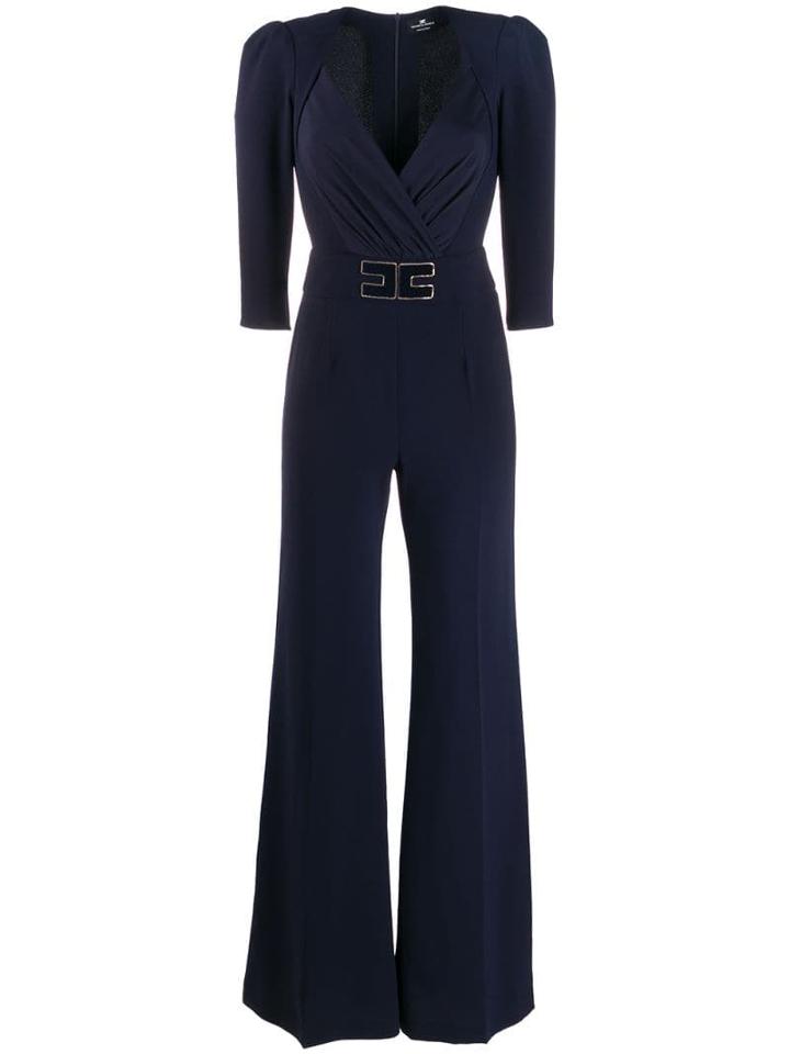 Elisabetta Franchi Flared Jumpsuit - Blue