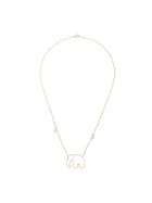 Yvonne Léon Elephant Charm 18k Gold Diamond Necklace