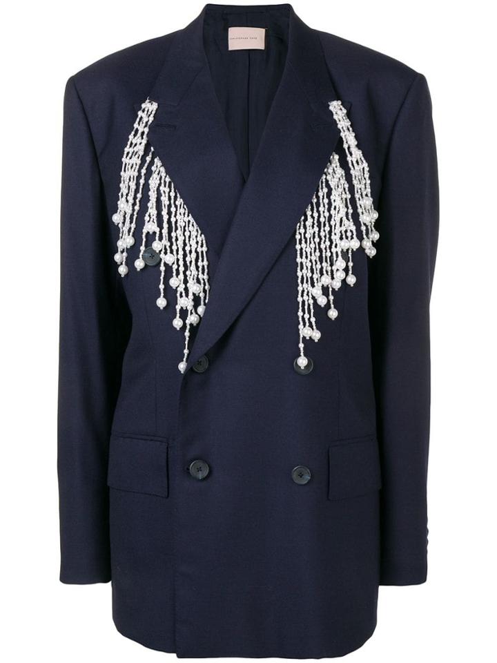 Christopher Kane Pearl Tailored Jacket - Blue