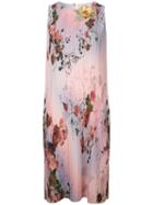 Moschino Floral Print Dress, Women's, Size: Small, Pink/purple, Cotton