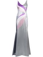 Rubin Singer Fitted Panelled Gown - Grey