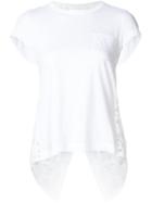 Sacai Lace Panel T-shirt, Women's, Size: 3, White, Linen/flax/polyester