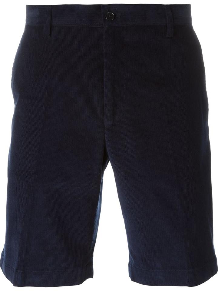 Mp Massimo Piombo Ribbed Textured Bermuda Shorts