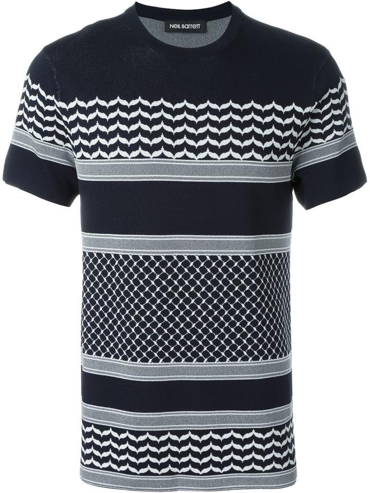 Neil Barrett Pattern Intarsia Top