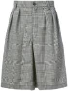 Comme Des Garçons Shirt Boys Checked Bermuda Shorts - Black