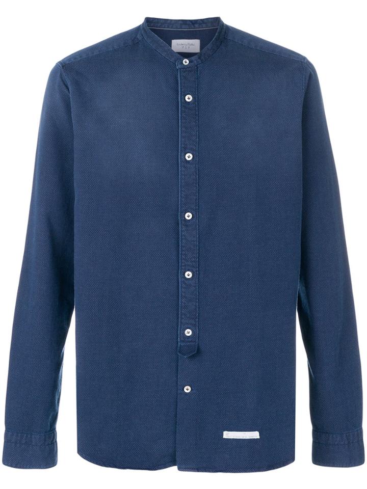 Tintoria Mattei Band Collar Shirt - Blue