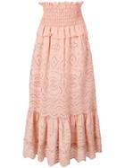 Sea Naomie Smocked Midi Skirt - Pink